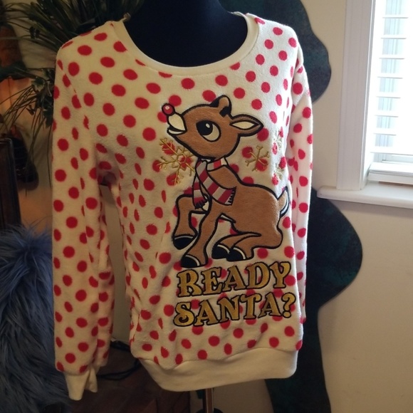 Rudolph red nosed reindeer Christmas pajamas - Picture 1 of 4